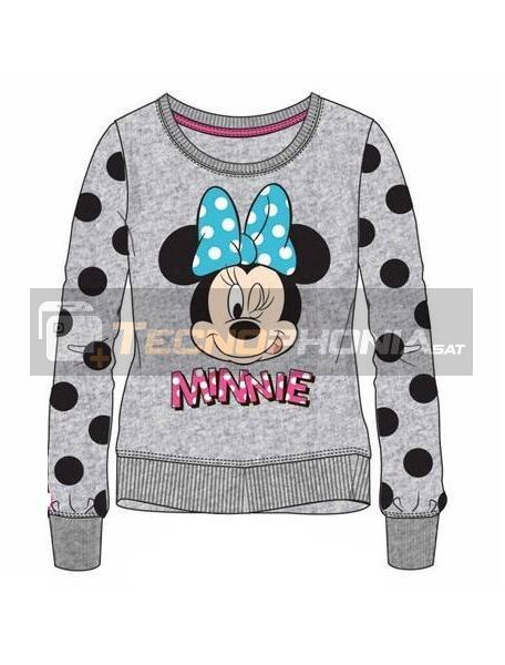 Sudadera Minnie Mouse gris lunares 6 años