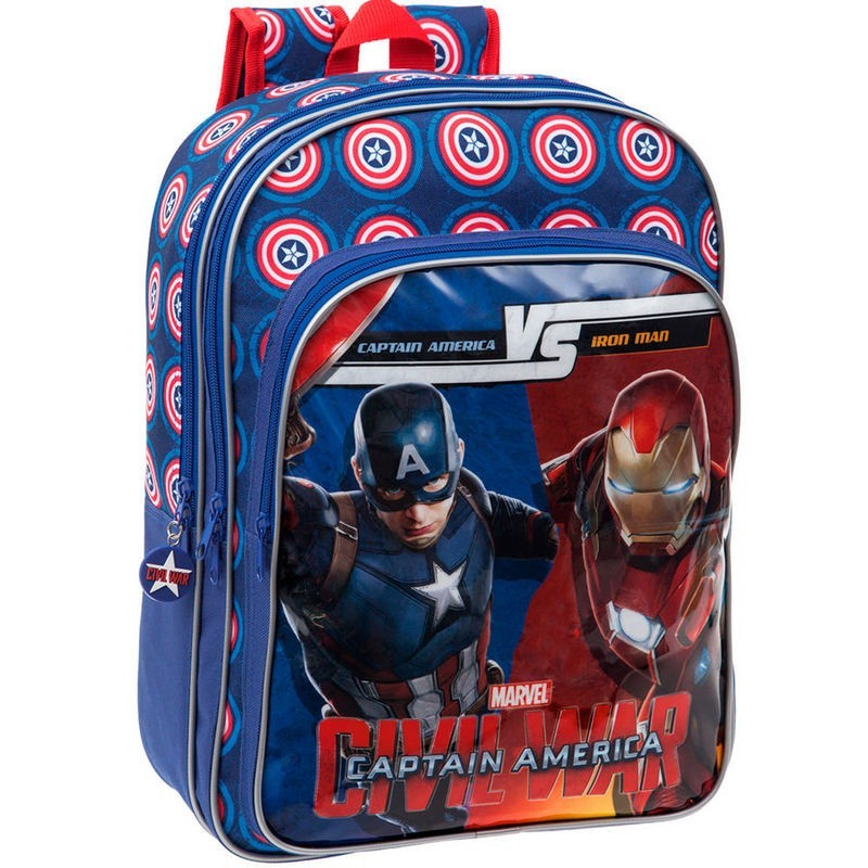 Arquitectura buque de vapor pistola Mochila Capitán América Civil War Marvel Versus 33x42x16cm