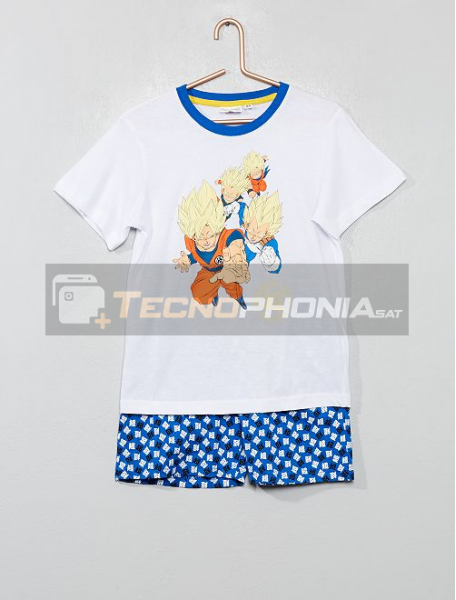 Pijama manga corta niño Dragon Ball Z blanco 8 años