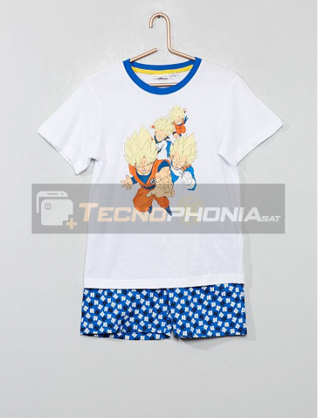 Pijama manga corta niño Dragon Ball Z blanco 4 años