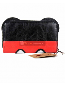 Cartera Mickey Mouse con monedero negro - rojo