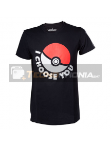 Camiseta manga corta Pokemon Pokeball negra Talla M