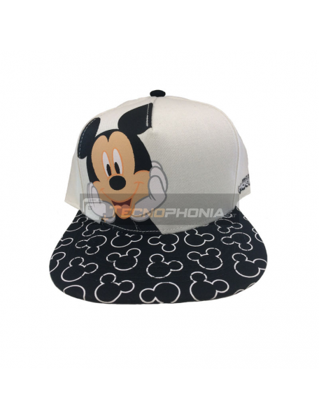 Gorra Diseño Mickey Negra visera plana