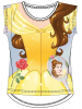 Camiseta algodon full print de Princesas - Bella y la Bestia Talla 2