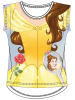 Camiseta algodon full print de Princesas - Bella y la Bestia Talla 4