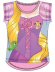 Camiseta algodon full print de Princesas - Rapunzel Talla 4