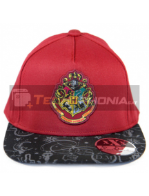 Gorra Harry Potter - Hogwarts burdeos - negro estampado 56cm