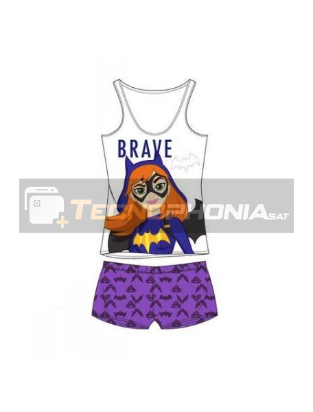 Pijama niña verano Super Hero Girls - Batgirl Brave 6 años