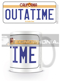 Taza cerámica 325ML Regreso al Futuro - Placa Delorean