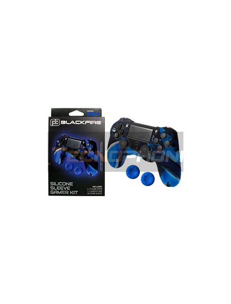 Funda de silicona Blackfire para Mando PS4 azul