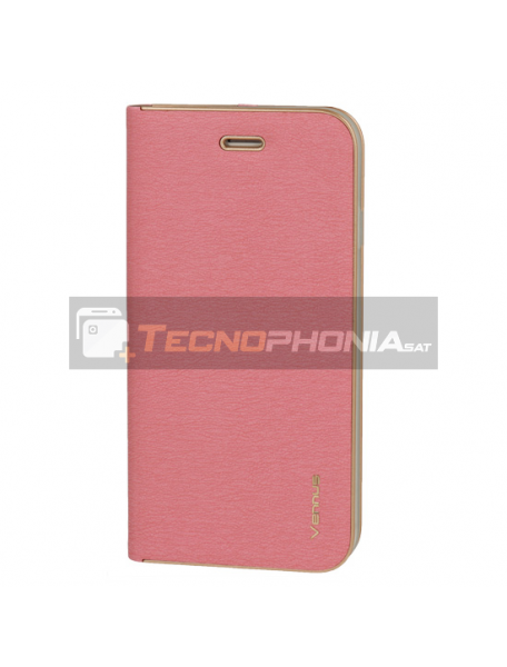 Funda libro Vennus iPhone XR rosa