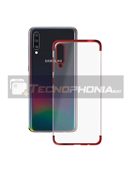 Funda TPU Electro Samsung Galaxy A70 A705 transparente - roja