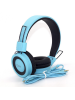 Auriculares con micrófono GJBY GJ-14 celeste