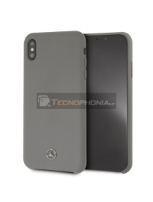 Funda fibra de silicona Mercedes MEHCI65SILGR iPhone XS Max gris