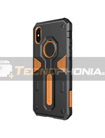 Funda Nillkin Defender II iPhone XR negra - naranja