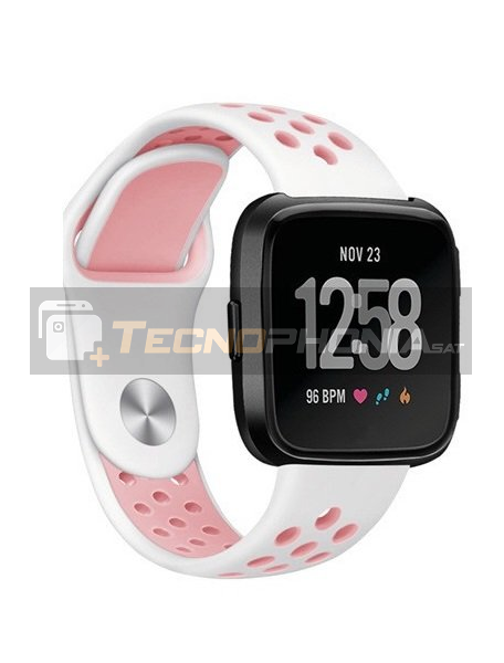 Correa Tactical 279 doble silicona Xiaomi Amazfit Pace blanca - rosa