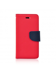 Funda libro TPU Fancy Xiaomi Redmi 8A roja - azul