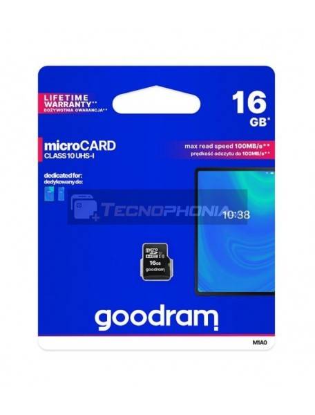 Tarjeta de memoria micro SD Goodram 16GB clase 10 UHS-I