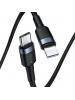 Cable Baseus Cafule CATLKLF-G1 USB-C / Lightning 18W QC3.0 1m negro-gris