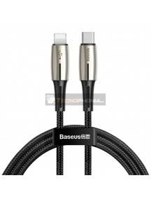 Cable Baseus Water CATLRD-01 USB-C / Lightning 18W QC3.0 1.3m negro