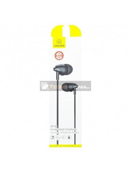 Manos libres USAMS EP-39 Stereo 3,5mm negro