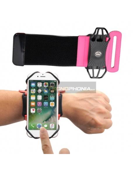 Funda brazalete universal 6" sport para antebrazo rosa