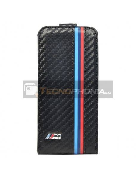 Funda solapa de piel BMW BMFLP5MC carbono Iphone 5 - 5S