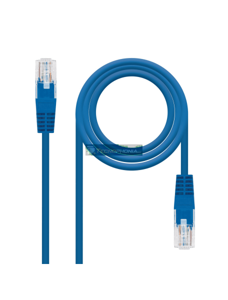 Cable de red latiguillo RJ45 Cat.5E Utp Awg24 azul 7m