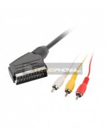 Cable Euroconector a RCA Lanberg Ca-Eurc-10Cc-0018-Bk 1.8m