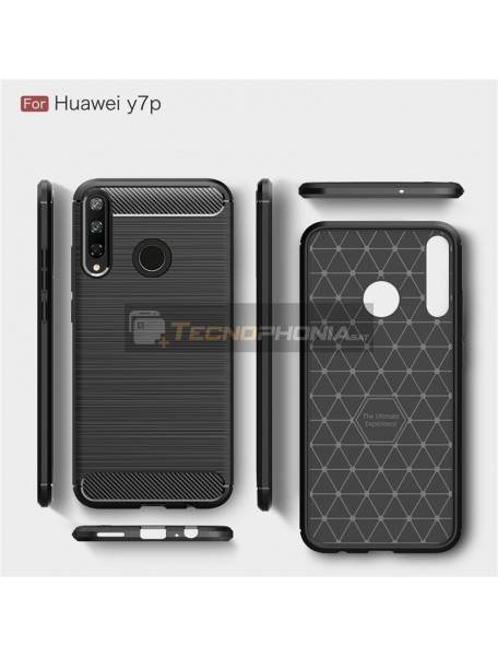 Funda TPU carbon Huawei P40 Lite E - Y7p negra