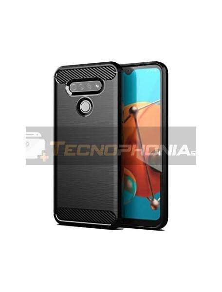 Funda TPU carbon LG K51s negra