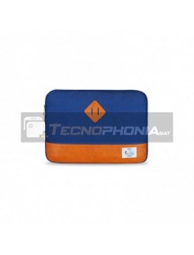 Funda de neopreno ordenador portátil E-Vitta Heritage azul - naranja 15.60"