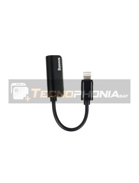 Adaptador de audio de lightning a mini jack 3.5mm Baseus L32 negro