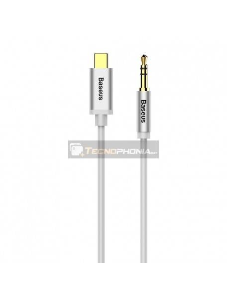 Adaptador de audio Baseus CAM01-02 Type-C a mini jack 3.5mm blanco