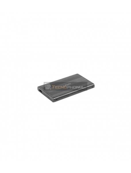 Caja externa UGO para disco duro HDD/SSD 2.5" SATA USB2 aluminio negro