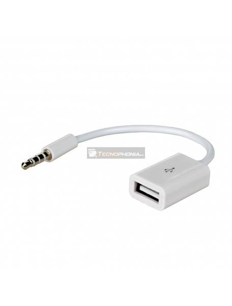 Adaptador de audio Mini Jack 3.5mm a USB hembra AK-AD-24