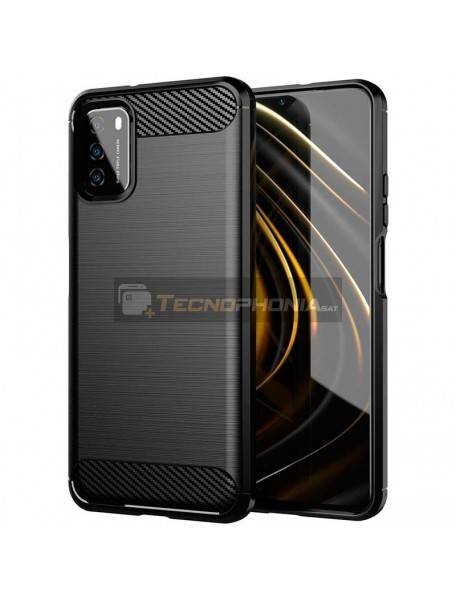 Funda TPU carbon Xiaomi Poco M3 negra