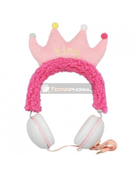 Auriculares infantiles GJBY Plush King rosa