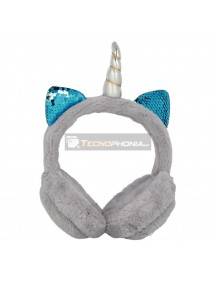 Auriculares infantiles GJBY Plush Unicronio gris