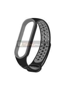 Correa Xiaomi Mi Band 4 - 5 - 6 negra - gris