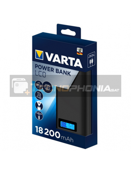 Power Bank con LCD Varta 18200mAh