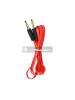 Cable plano auxiliar jack 3.5mm 1m rojo