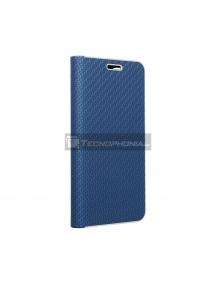 Funda libro Forcell Luna Carbon Samsung Galaxy A22 4G A225 azul marino