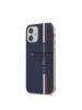 Funda PC/TPU U.S. Polo USHCP12SPCUSSNV rayas tricolor vertical iPhone 12 mini azul marino