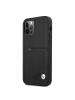 Funda TPU + cuero BMW BMHCP12MRCDPK iPhone 12 - 12 Pro negra