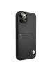 Funda TPU + cuero BMW BMHCP12MRCDPK iPhone 12 - 12 Pro negra