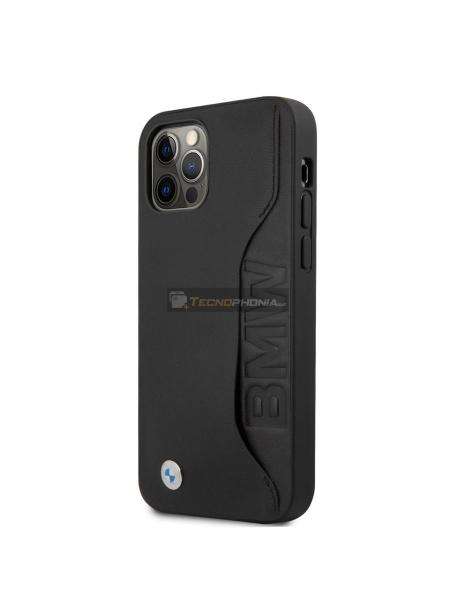 Funda TPU + cuero BMW BMHCP12MRCSWK iPhone 12 - 12 Pro negra