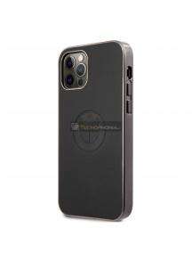 Funda TPU + cuero BMW BMHCP12MREELK iPhone 12 - 12 Pro negra
