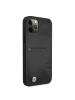 Funda TPU + cuero BMW BMHCP12LRCSWK iPhone 12 Pro Max con tarjetero