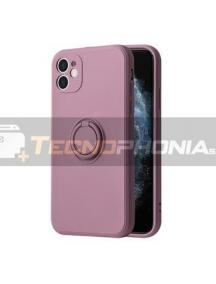 Funda Vennus Silicone Ring Samsung Galaxy A52 A525 - A526 púrpura